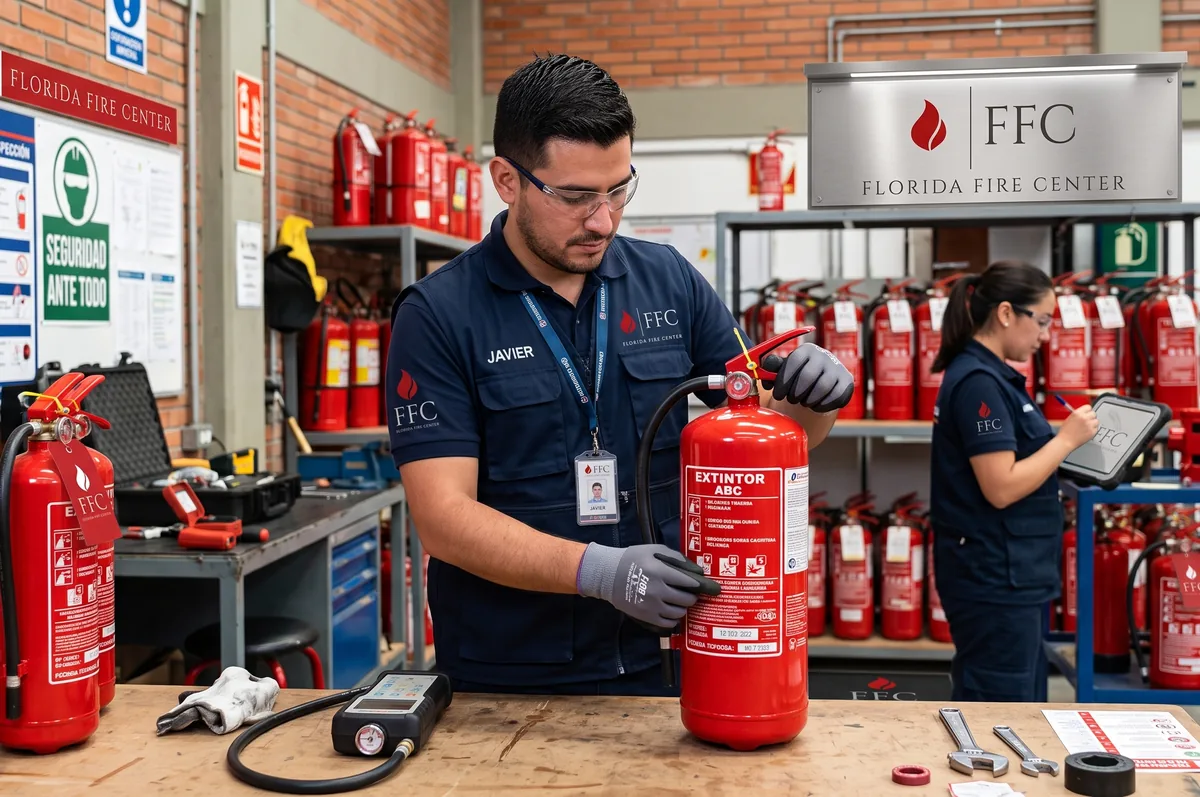 Taller de recarga y mantenimiento de extintores
